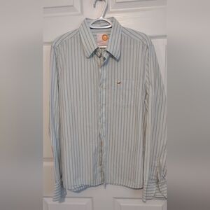 Hollister Striped Button-Up Long Sleeve Shirt